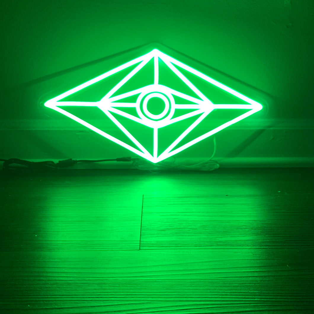 Green Slander Eye LED Neon Sign