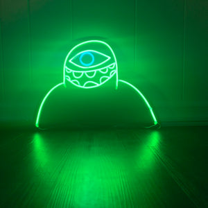 Green/Blue Subtronics Cyclops LED Neon Sign