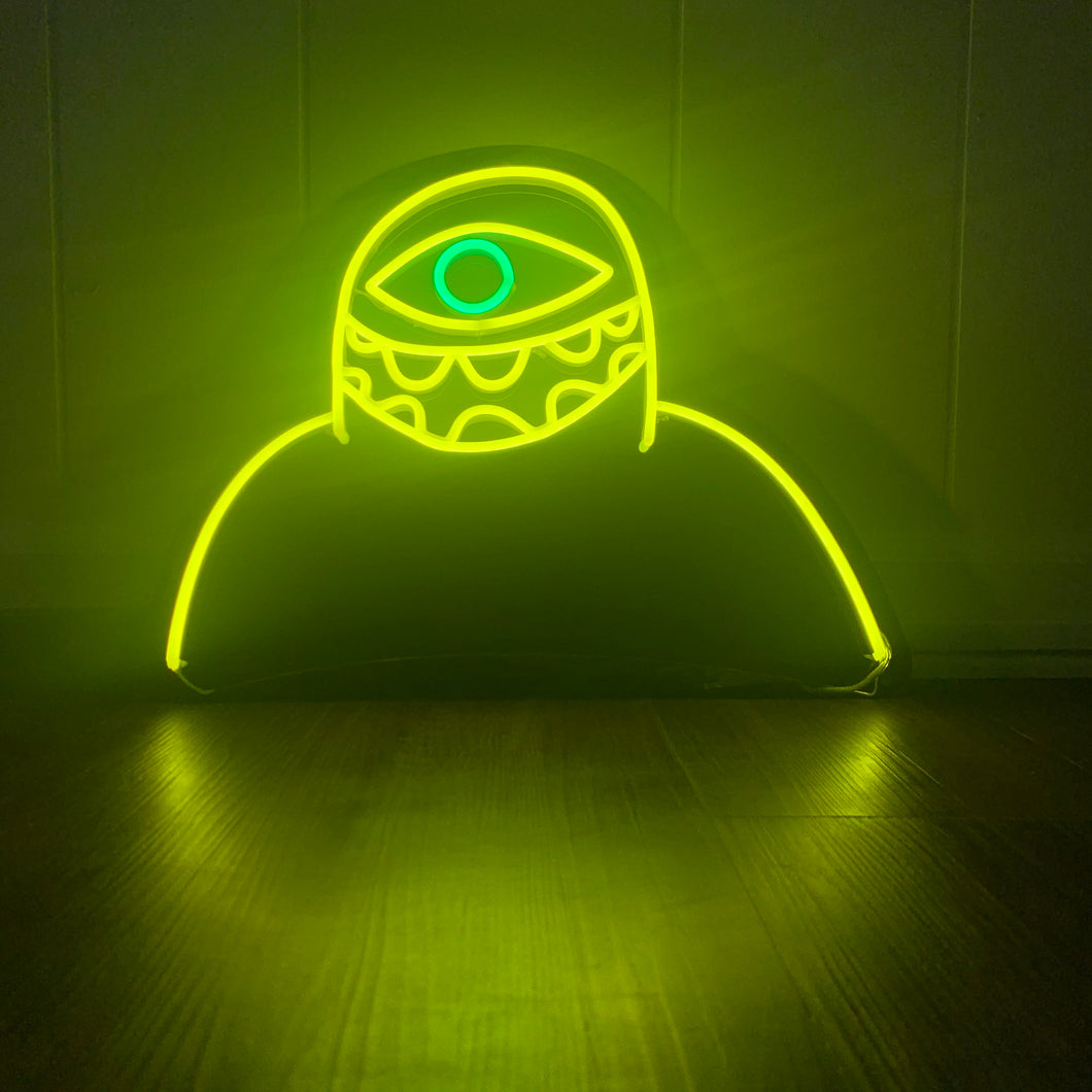 Yellow / Green Subtronics Cyclops LED Neon Sign