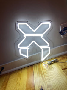 White Excision X LED Neon Sign
