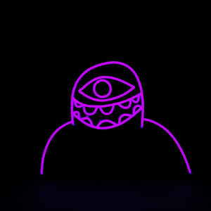 Purple Subtronics Cyclops LED Neon Sign