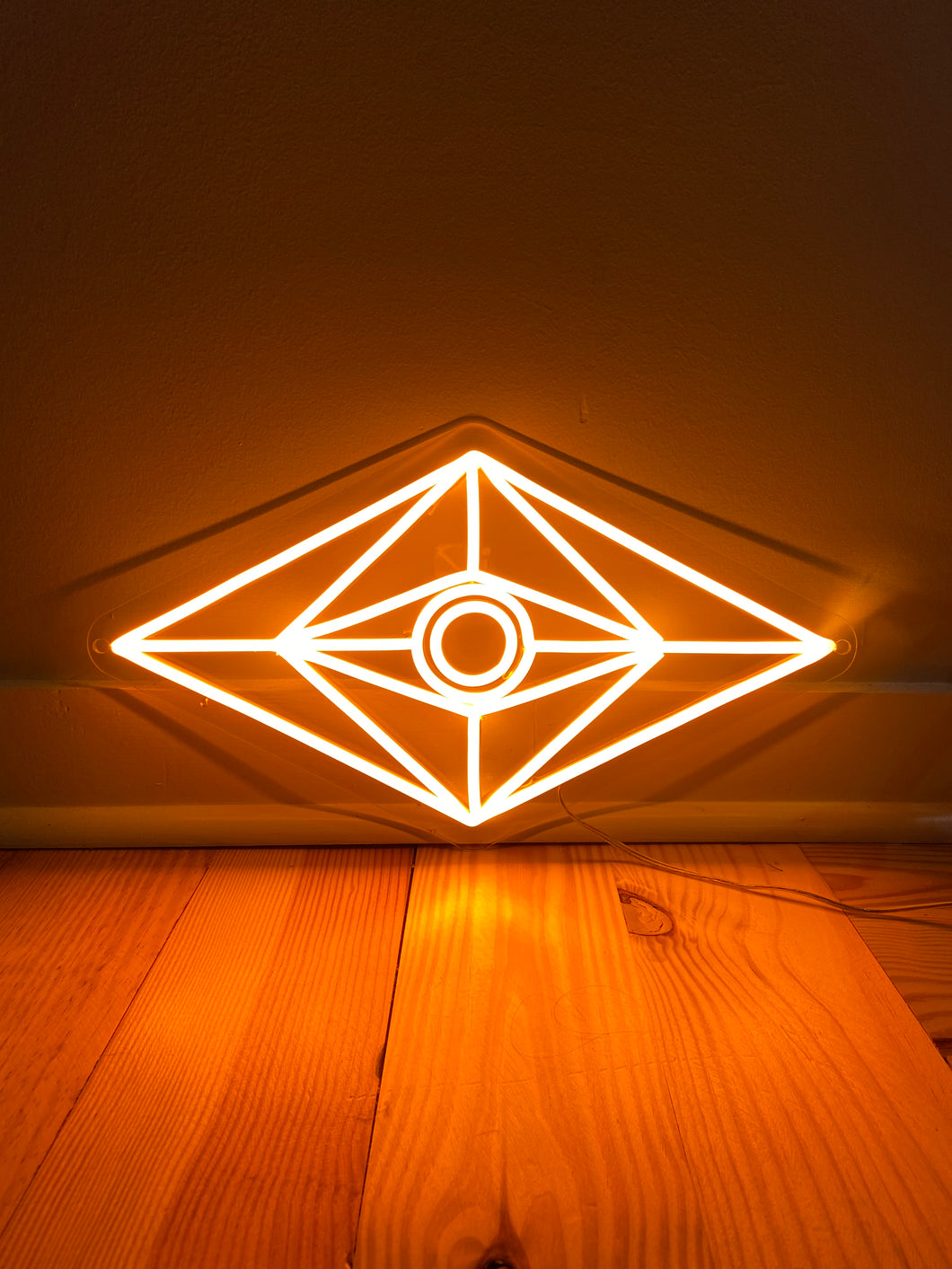 Orange Slander Eye LED Neon Sign