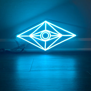 Blue Slander Eye LED Neon Sign