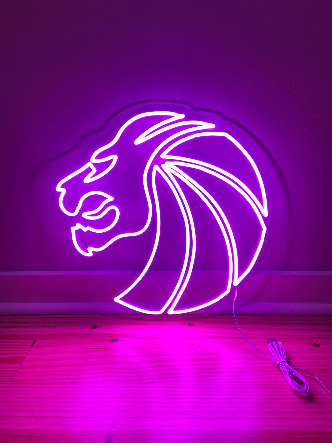Pink Seven Lions LED Neon Sign