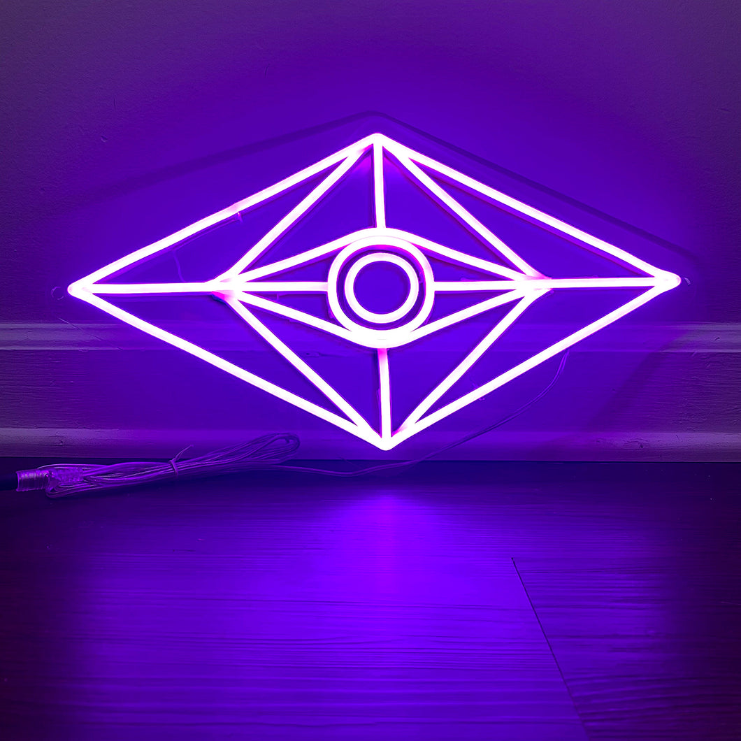 Purple Slander Eye LED Neon Sign