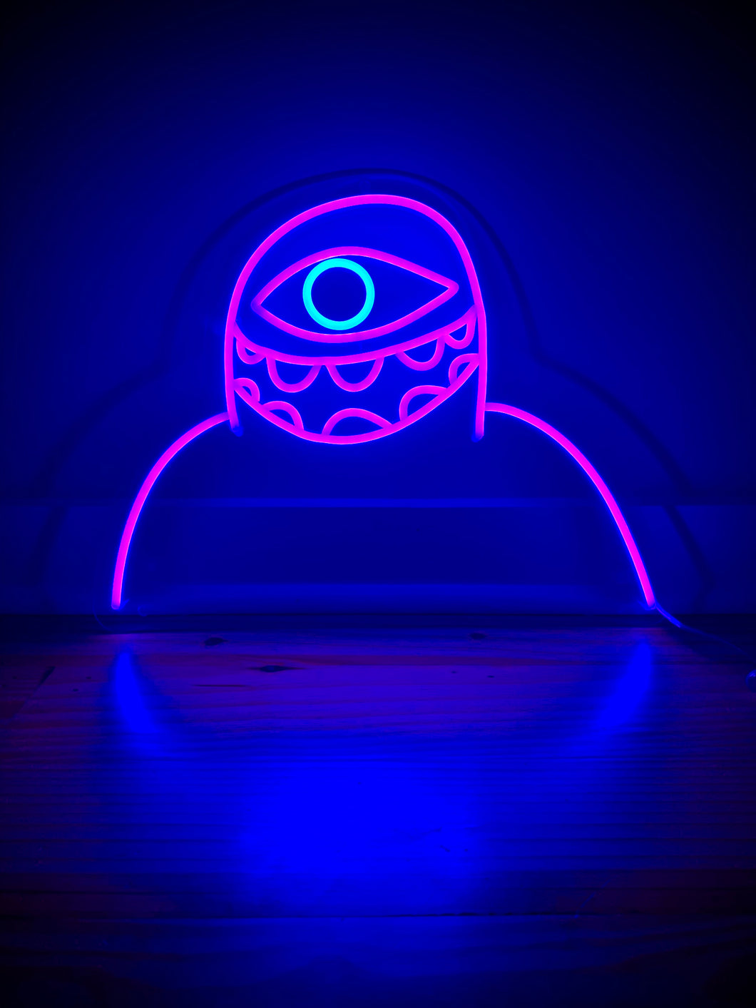 Purple/Blue Subtronics Cyclops LED Neon Sign