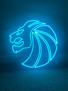 Blue Seven Lions LED Neon Sign